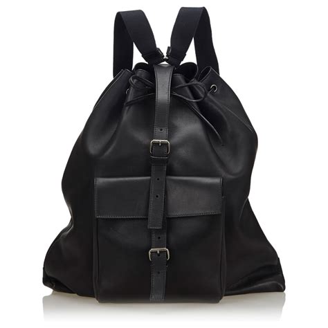 ysl leather backpack.